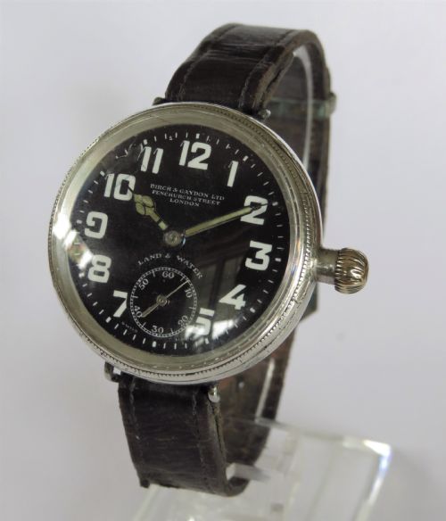 Antique Silver Zenith Land & Water Trench Watch