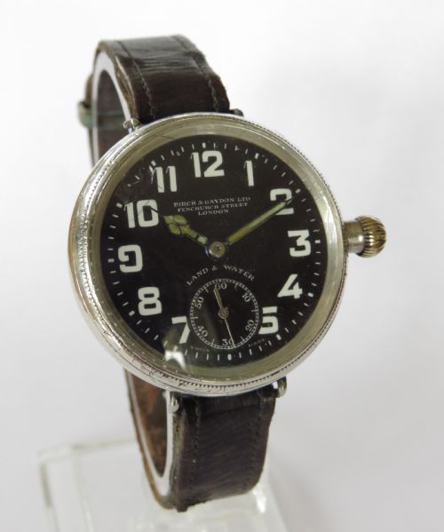 fig 1. Antique silver Zenith Land & Water trench watch