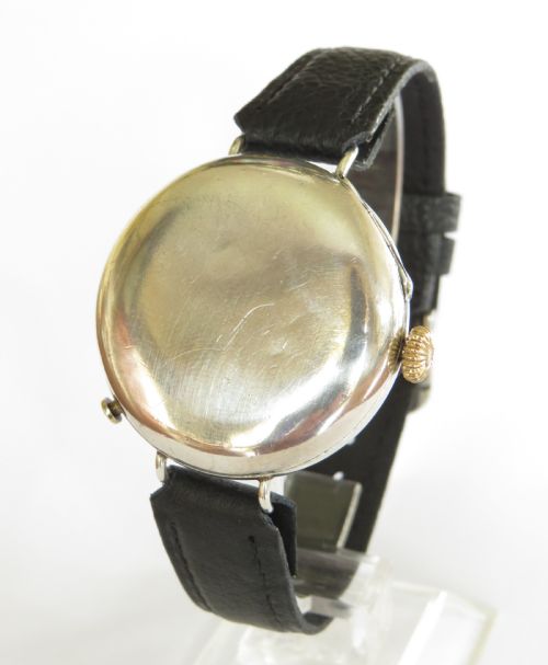 fig 2. Antique silver full hunter wrist watch, 1916