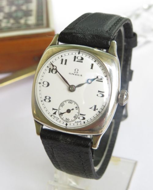 Gents Silver Omega Wrist Watch, C1930