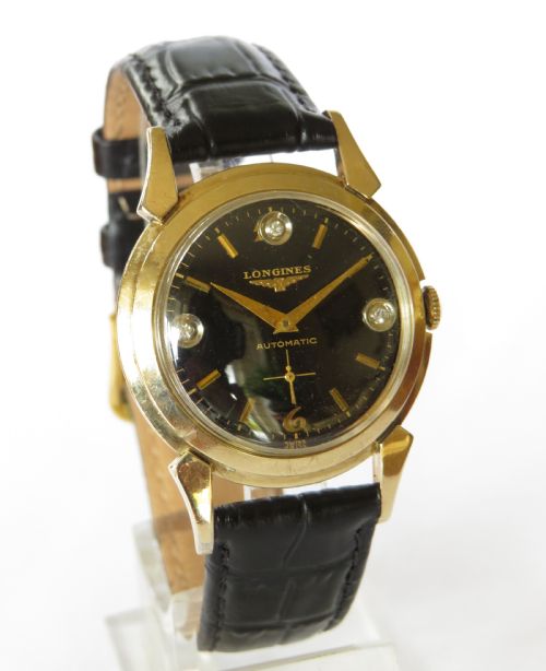 fig 1. Gents Longines automatic wrist watch, 1953