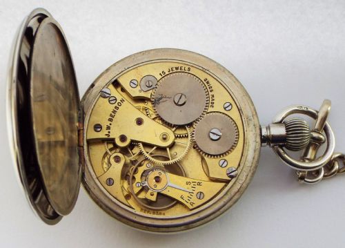 fig 2. A 1930s Cyma pocket watch & albert for J W Benson.