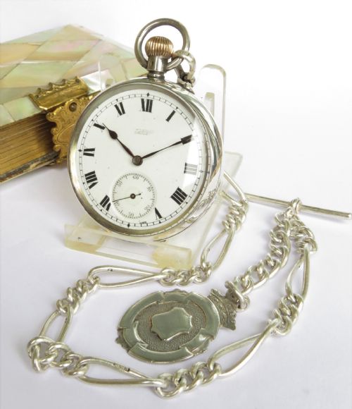 Antique Silver Pocket Watch Retailed by J W Benson