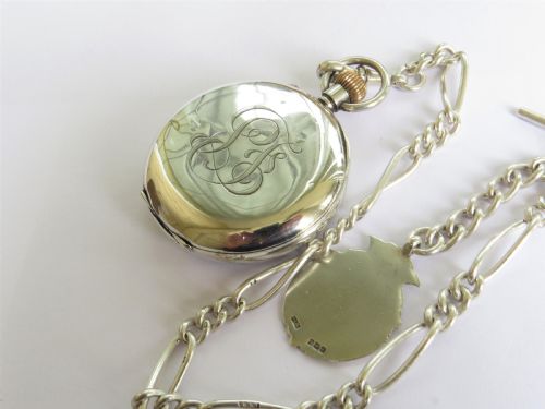 fig 3. Antique silver pocket watch retailed by J W Benson
