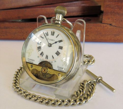fig 1. Antique Swiss pocket watch and chain