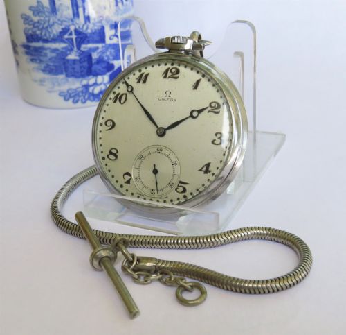 1930s Omega Pocket Watch and Chain
