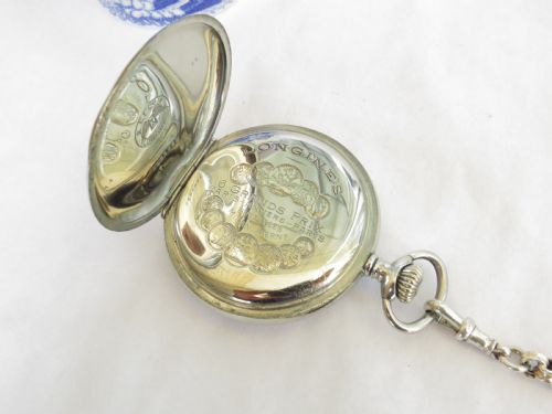 fig 3. Antique Longines pocket watch and chain