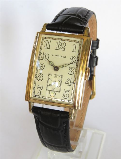 Gents 14ct Gold Longines Wrist Watch, 1929