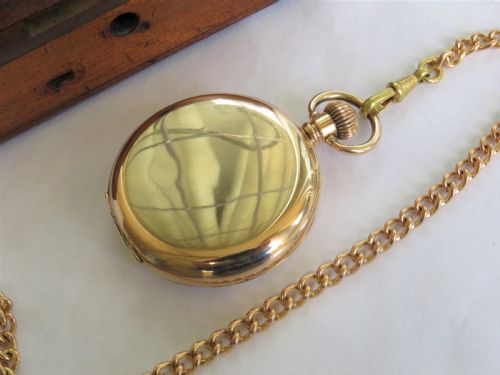 fig 1. Antique Vertex pocket watch and chain