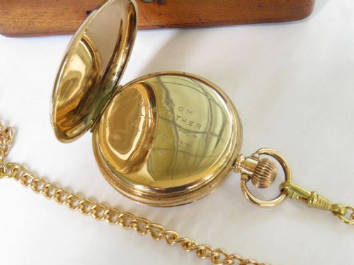 fig 2. Antique Vertex pocket watch and chain