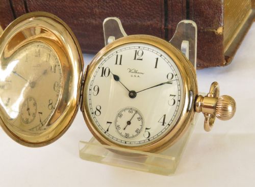 1924 Waltham Riverside Railroad Grade Hunter Watch