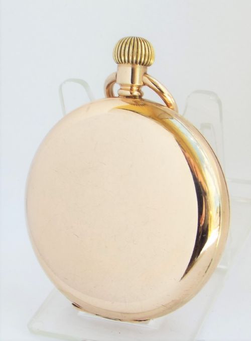 fig 1. Antique 1898 Waltham full hunter pocket watch.