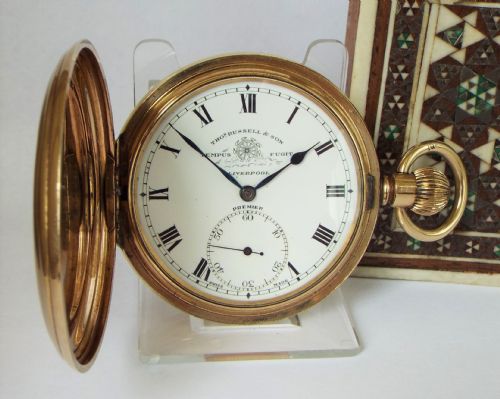 A 1930s Thomas Russell Premier Full Hunter Pocket Watch.