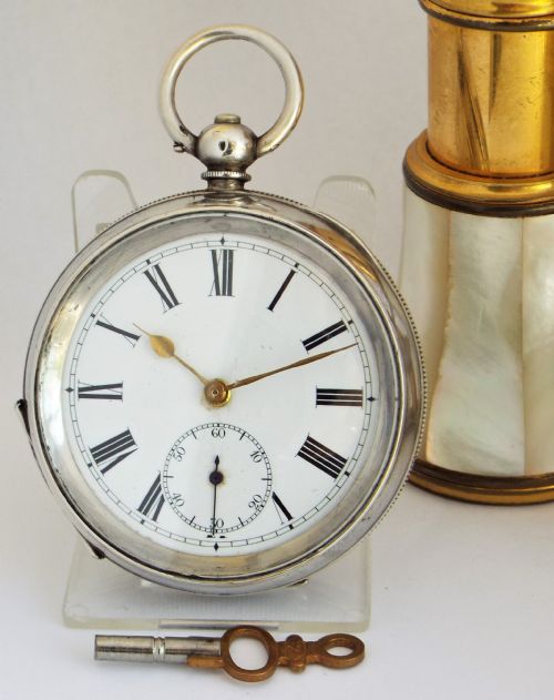 An Antique Silver Buren Pocket Watch, Circa 1910s.