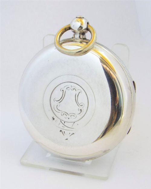 fig 1. Antique silver Lancashire Watch Company pocket watch.
