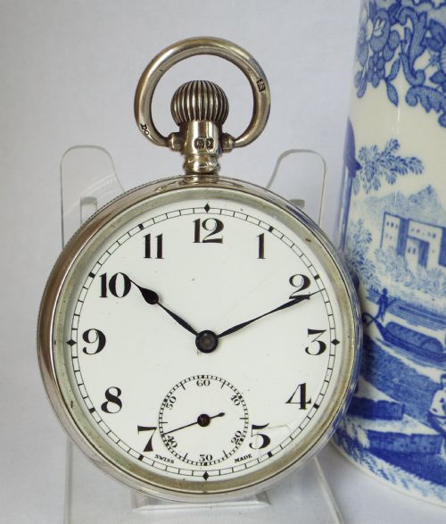 A 1920s Silver Restor Open Faced Pocket Watch.