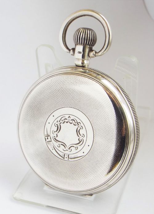 fig 1. A 1920s silver Restor open faced pocket watch.