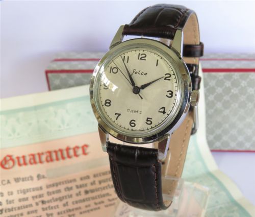 Gents 1950s Boxed Felca Wrist Watch