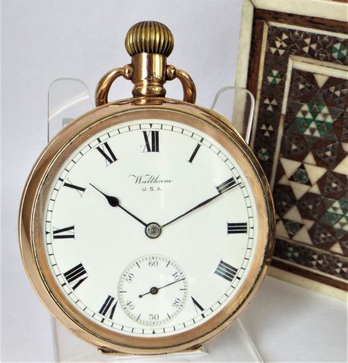 Antique 1909 Waltham Traveler Pocket Watch.