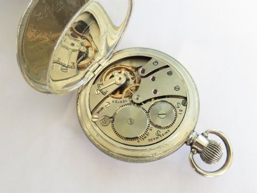 fig 2. 1930s silver Vertex half hunter pocket watch