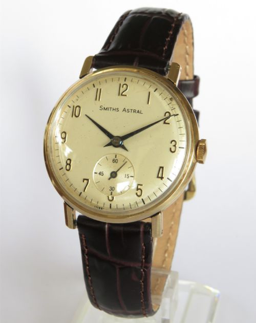 Gents 1965 9ct Gold Smiths Astral Watch, Made in England