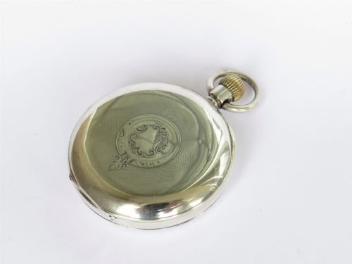 fig 2. A 1932 silver Tavannes Cyma pocket watch for J W Benson.