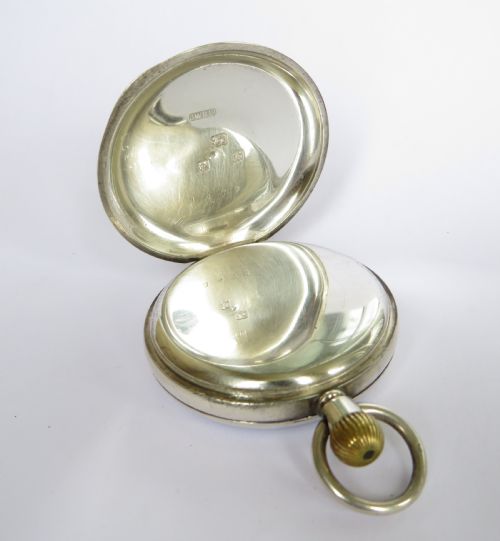 fig 4. A 1932 silver Tavannes Cyma pocket watch for J W Benson.