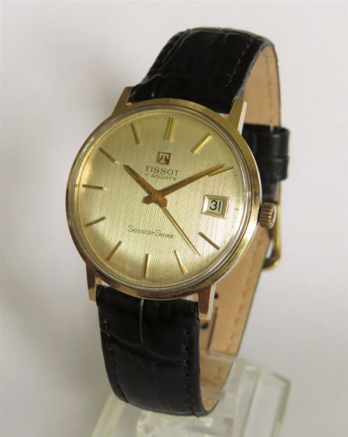 Gents 9ct Gold Tissot Visodate Seastar Seven Watch