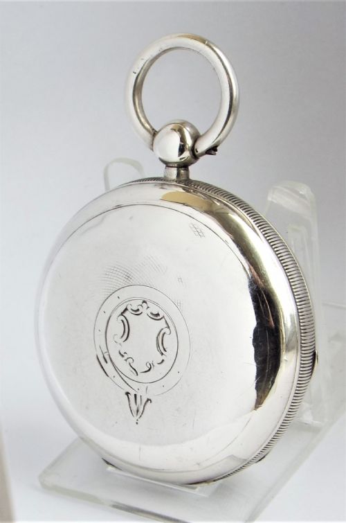 fig 1. Antique 1902 silver Waltham pocket watch.