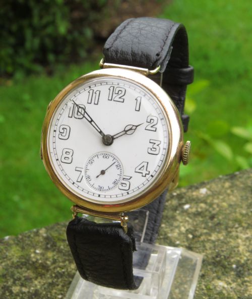 Gents Antique 9ct Gold Longines Wrist Watch, 1924