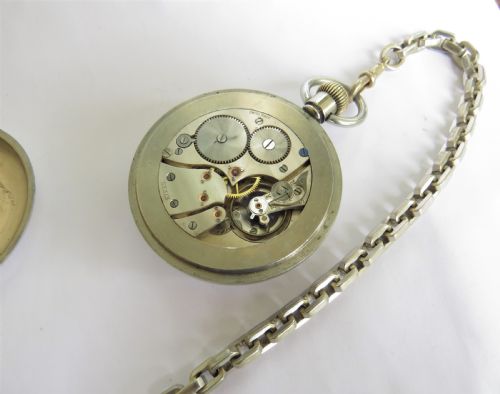 fig 1. Antique chunky Syren pocket watch and albert