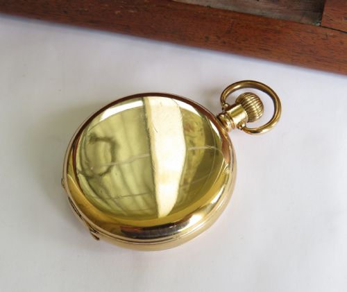fig 1. Antique 1903 Waltham full hunter pocket watch