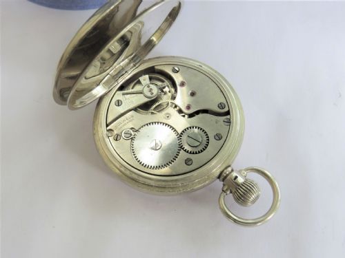 fig 1. 1937 silver full hunter pocket watch