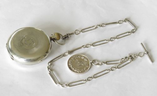fig 1. Antique silver Omega pocket watch, Carrickfergus