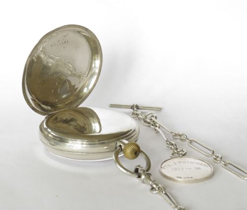 fig 2. Antique silver Omega pocket watch, Carrickfergus