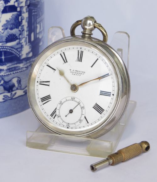 Antique Silver Pocket Watch, Mercer, Coventry