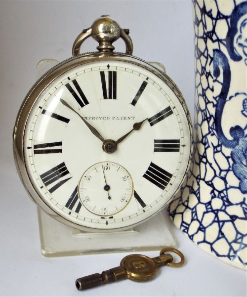 An Antique Silver Improved Patent Fusee Pocket Watch.