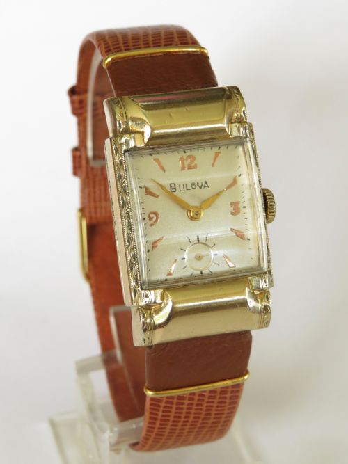 Mid-size Bulova Art Deco Wrist Watch, 1955