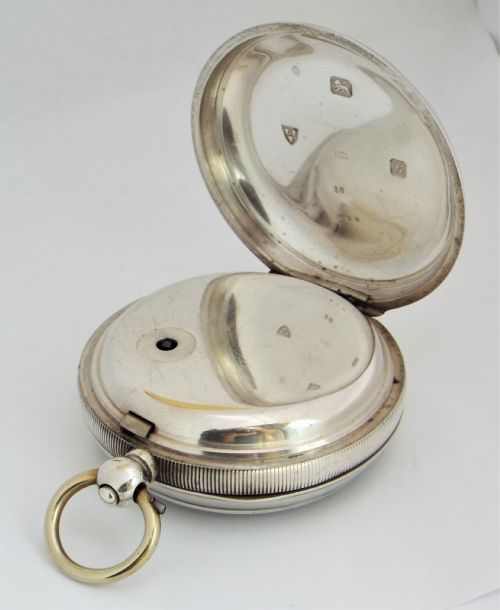 fig 2. Antique silver Lancashire Watch Company pocket watch retailed by H Stone of Leeds.