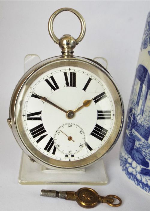 Antique Silver Buren Pocket Watch, Circa 1910s.
