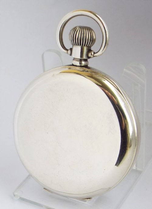 fig 1. Antique 1918 silver Syren pocket watch.
