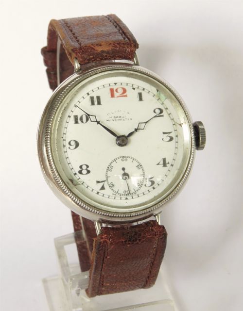 fig 1. Gents silver Climax wrist watch, 1917