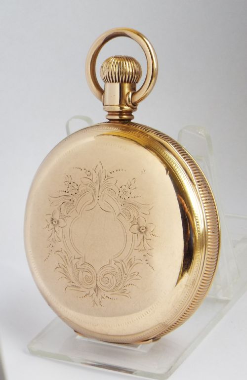 fig 1. Large antique 1886 Waltham pocket watch.