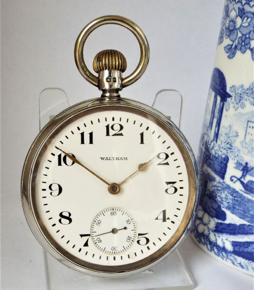 Antique Silver Waltham Pocket Watch, 1898.
