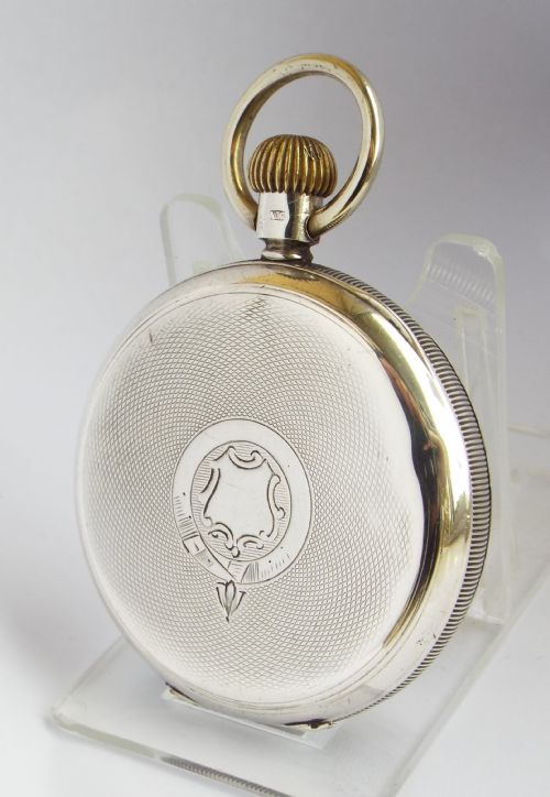 fig 1. Antique silver Waltham pocket watch, 1898.
