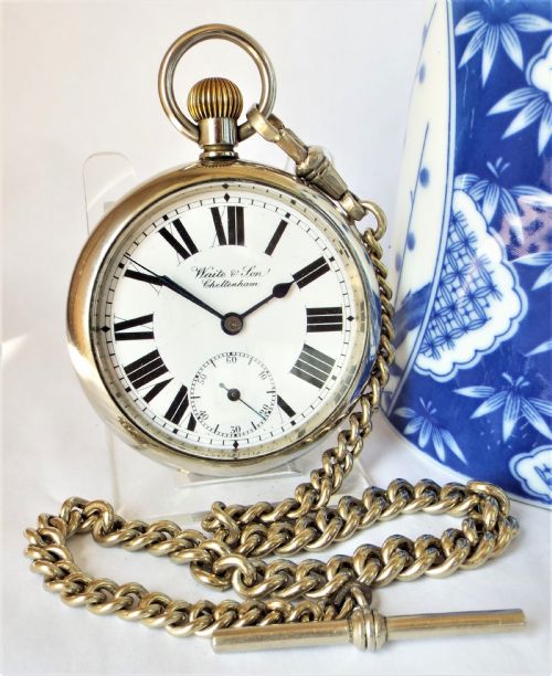 A 1920s Rands Pocket Watch, Retailed by Waite & Son Cheltenham.
