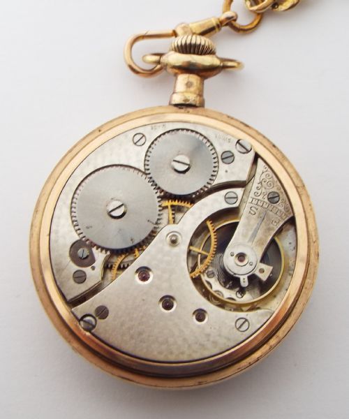 fig 3. A 1920s stem winding pocket watch by Tavannes, with double albert.