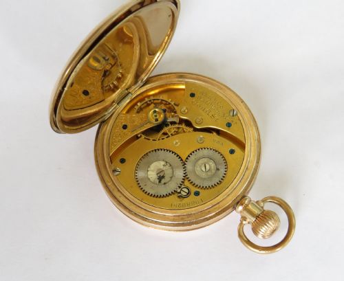fig 1. Antique Waltham Bond Street hunter pocket watch