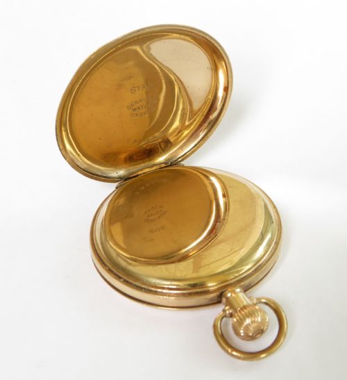 fig 2. Antique Waltham Bond Street hunter pocket watch