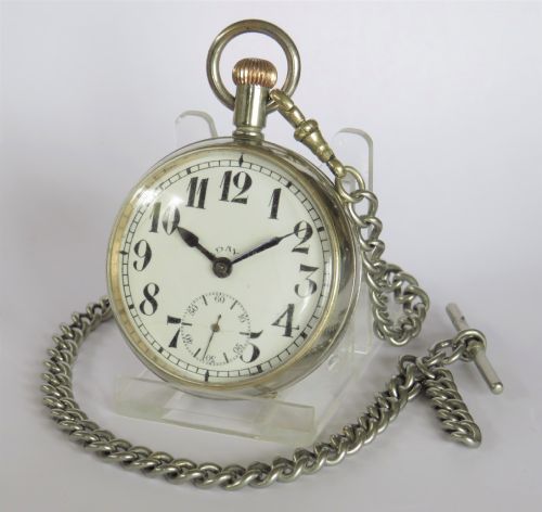Ww1 S Smith & Sons 8 Day Pocket Watch & Chain.